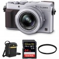 Panasonic Lumix DMC-LX100 Digital Camera with Accessories Kit (Silver)