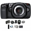 Blackmagic Design Pocket Cinema Camera 4K Kit with 12-35mm Zoom, 512GB SSD, Cage & Mic