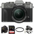 FUJIFILM X-T30 Mirrorless Digital Camera with 18-55mm Lens and Accessories Kit (Charcoal Silver)