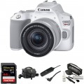 Canon EOS Rebel SL3 DSLR Camera with 18-55mm Lens Basic Kit (White)