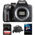 Pentax K-70 DSLR Camera Body with Accessory Kit (Black)