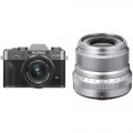 FUJIFILM X-T30 Mirrorless Digital Camera with 15-45mm and 23mm f/2 Lenses (Charcoal Silver/Silver)