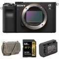 Sony Alpha a7C Mirrorless Digital Camera Body with Accessories Kit (Black)