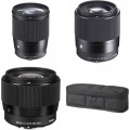 Sigma 16mm, 30mm, and 56mm f/1.4 DC DN Contemporary Lenses Kit for Micro Four Thirds