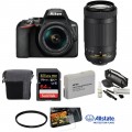 Nikon D3500 DSLR Camera with 18-55mm and 70-300mm Lenses Deluxe Kit