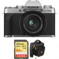 FUJIFILM X-T200 Mirrorless Digital Camera with 15-45mm Lens and Accessories Kit (Silver)