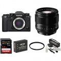 FUJIFILM X-T3 Mirrorless Digital Camera with 56mm Lens and Accessories Kit (Black)