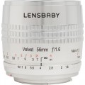 Lensbaby Velvet 56mm f/1.6 SE Lens for Canon EF (Silver) 56mm