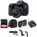 Canon EOS 80D DSLR Camera with 18-55mm Lens Video Kit
