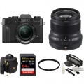 FUJIFILM X-T30 Mirrorless Digital Camera with 18-55mm and 50mm f/2 Lenses and Accessories Kit (Black)