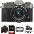 FUJIFILM X-T30 Mirrorless Digital Camera with 15-45mm Lens and Accessories Kit (Charcoal Silver)