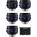 ZEISS CP.3 15, 25, 35, 50, 85mm Five Lens Kit (PL Mount, Feet)