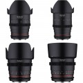 Rokinon 24, 35, 50 & 85mm T1.5 High-Speed Cine DSX Sony E Mount Lens Bundle