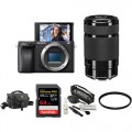 Sony Alpha a6400 Mirrorless Digital Camera with 55-210mm Lens and Accessories Kit