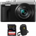 Panasonic Lumix DCZS80 Digital Camera with Accessories Kit (Silver)