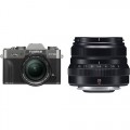 FUJIFILM X-T30 Mirrorless Digital Camera with 18-55mm and 35mm f/2 Lenses (Charcoal Silver/Black)
