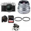 FUJIFILM X-T30 Mirrorless Digital Camera with 18-55mm and 35mm f/2 Lenses and Accessories Kit (Silver)