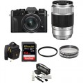 FUJIFILM X-T30 Mirrorless Digital Camera with 15-45mm and 50-230mm Lenses and Accessories Kit (Black/Silver)