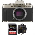 FUJIFILM X-T200 Mirrorless Digital Camera Body with Accessories Kit (Champagne Gold)