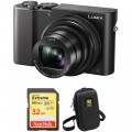Panasonic Lumix DMC-ZS100 Digital Camera with Memory Card Kit (Black)