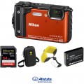 Nikon COOLPIX W300 Digital Camera Deluxe Kit (Orange)