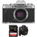FUJIFILM X-T200 Mirrorless Digital Camera Body with Accessories Kit (Silver)