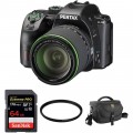 Pentax K-70 DSLR Camera with 18-135mm Lens and Accessories Kit (Black)