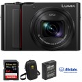 Panasonic Lumix DC-ZS200 Digital Camera Deluxe Kit (Black)