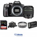 Pentax K-70 DSLR Camera with 18-55mm Lens Deluxe Kit (Black)