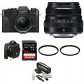 FUJIFILM X-T30 Mirrorless Digital Camera with 18-55mm and 35mm f/2 Lenses and Accessories Kit (Black)