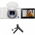 Sony ZV-1 Digital Camera With Vlogger Accessory Kit (White)