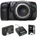 Blackmagic Design Pocket Cinema Camera 6K Kit with 2 x Batteries, Dual Charger & 2 x SD Cards