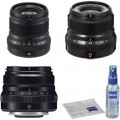 FUJIFILM XF 50mm, 35mm, and 23mm f/2 WR Lenses and Lens Care Kit (Black)